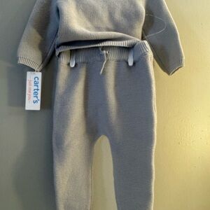 Carter's Soft Gray Knit Baby Outfit